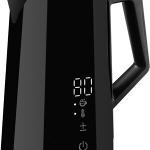 Cana electrica fierbator ECG RK 1893 Digitouch Black, 2200 W, 1,7 litri, pereti dubli, control tactil, negru