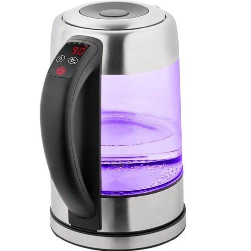 Cana fierbator din sticla ECG RK 1777 iluminare colora, 1,7 L, 2200 W, LED - imagine 2