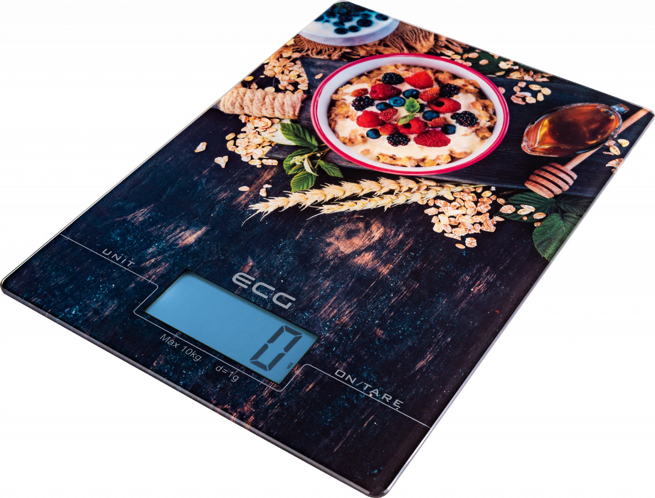 Cantar digital de bucatarie ECG KV 1021 berries, 10 Kg, functie TARA, precizie 1 g, LCD - imagine 4