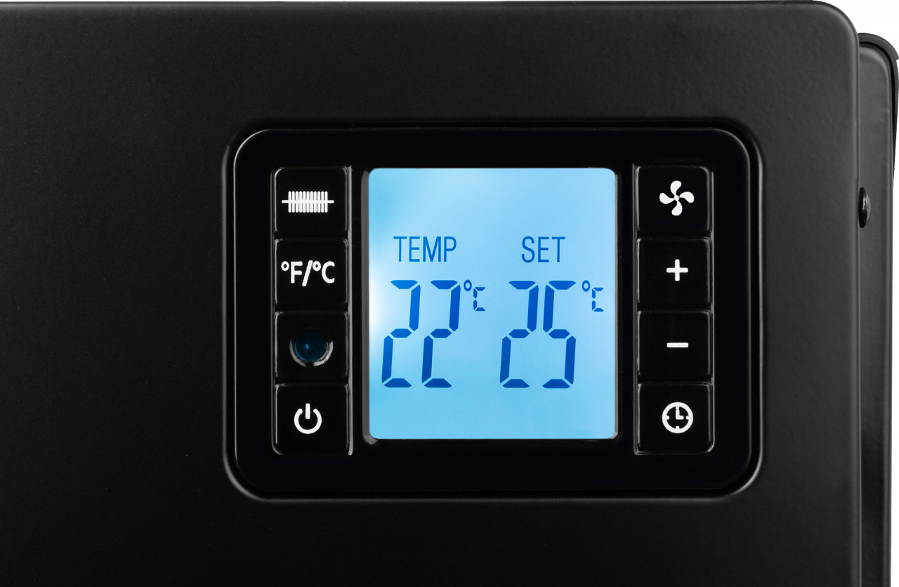 Convector electric de podea ECG TK 2080 DR negru, 2000 W, 3 trepte, termostat, LCD - imagine 7