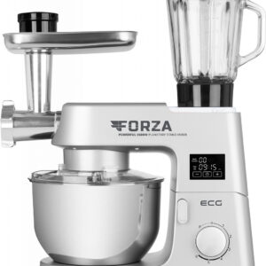 Robot de bucatarie ECG FORZA 5500 Giorno Argento, 1500 W, 6,5 litri, LCD, sistem de amestecare planetar