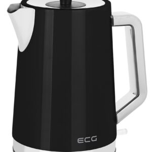Fierbator electric ECG RK 1766 Vintage Nero, 2200 W, 1.7 litri, otel inoxidabil, negru