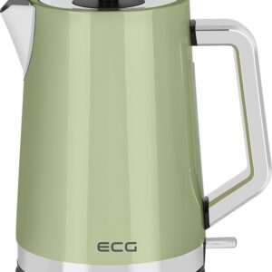Fierbator electric ECG RK 1766 Vintage Olive, 2200 W, 1.7 litri, otel inoxidabil, verde olive