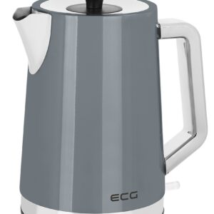 Fierbator electric ECG RK 1766 Vintage Scuro, 2200 W, 1.7 litri, otel inoxidabil, gri