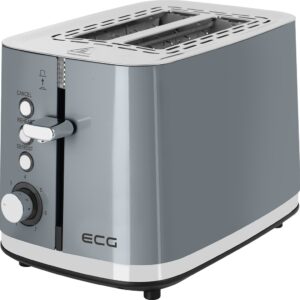 Prajitor de paine ECG ST 2766 Vintage Scuro, 925 W, 2 felii, 7 niveluri de rumenire, gri
