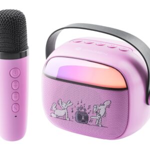 Boxa portabila pentru copii GoGEN BOB A BOBEK PARTY, 3.2 W, USB, Micro SD, microfon fara fir, 3.7V
