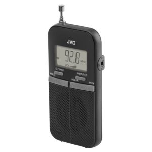 Radio de buzunar portabil JVC RA-E411B, Afisaj LCD, Tuner digital FM