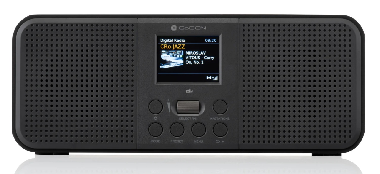 FM GoGEN DAB 800 BTC, 2 x 2 W, Bluetooth, LCD color, ceas cu alarma, negru