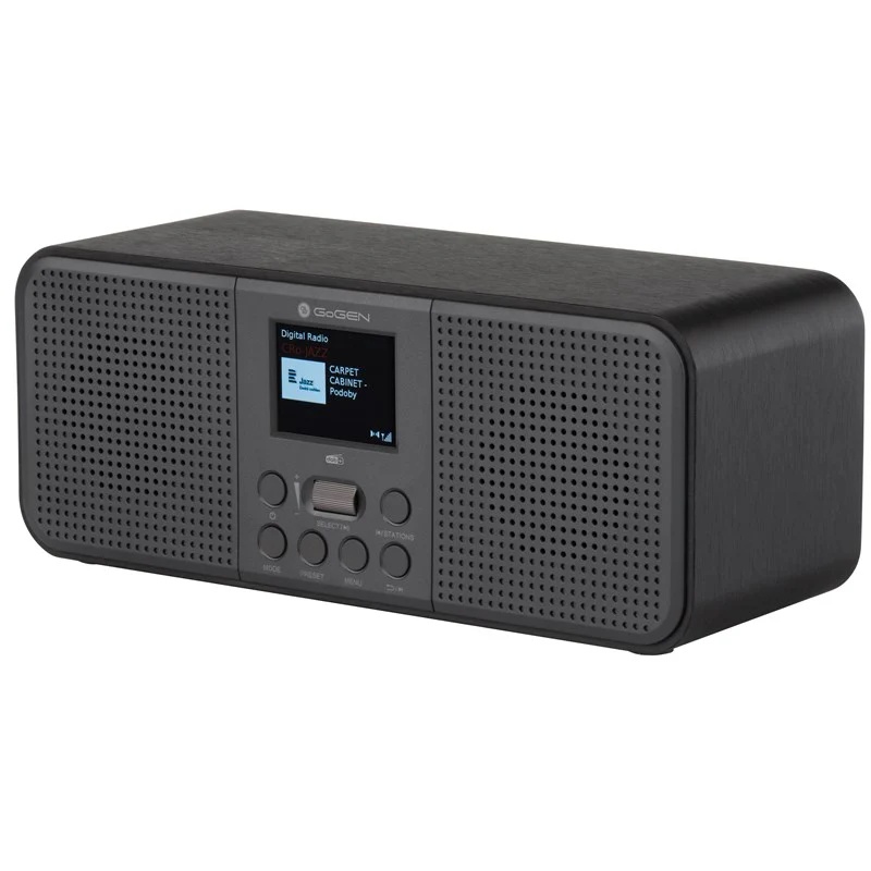 Radio DAB+/FM GoGEN DAB 800 BTC, 2 x 2 W, Bluetooth, LCD color, ceas cu alarma, negru - imagine 3