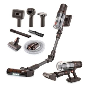 Aspirator vertical 3 in 1 ETA Terier 5247 90000, motor digital 500 W, baterie Li-Ion 25,2 V, afisaj OLED, maro