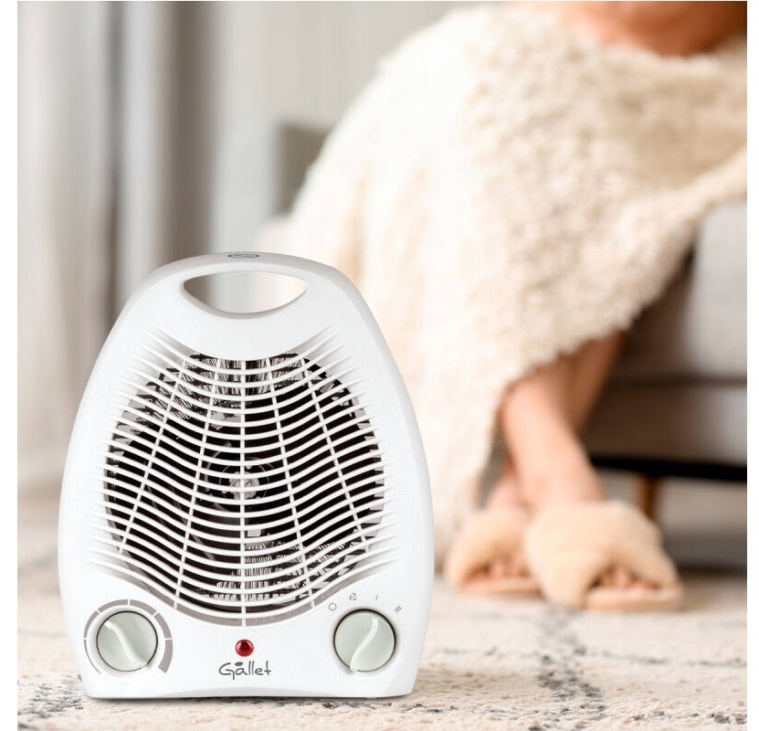 Aeroterma Gallet H 500, 2 niveluri de putere 1000 W/2000 W, termostat, alb - imagine 3