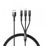 Cablu de date cu incarcare 3 in 1 REMAX RC-186TH, USB - Lightning