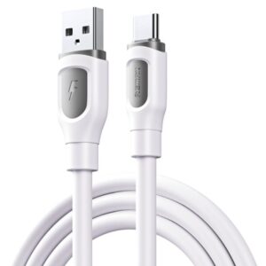 Cablu de date cu incarcare rapida REMAX RC-C113, 3A, USB-A la USB-C, 1 metru, alb