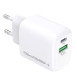 Incarcator de retea GoGEN ACHPDQ 220, 1 x USB-C 20W, 1 x USB-A 18W, alb