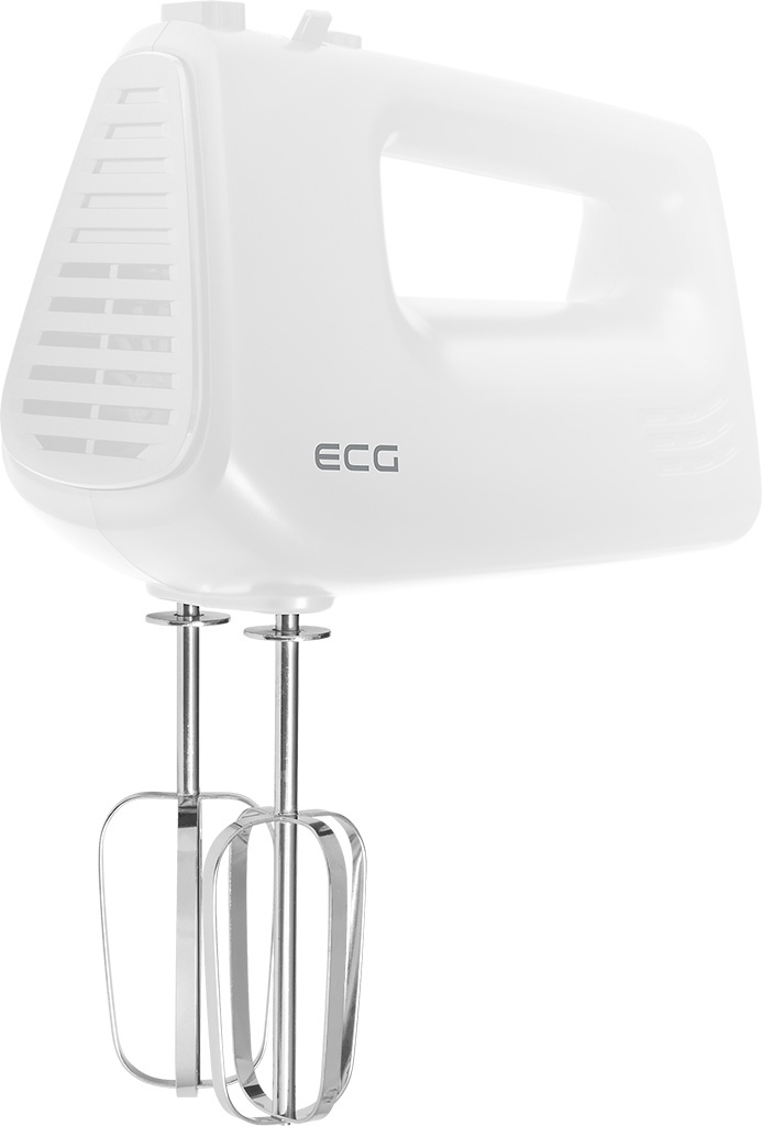 Mixer de mana ECG RS 440 White Lite, 400 W, 5 viteze, functie TURBO, 2 teluri si 2 carlige, alb - imagine 2