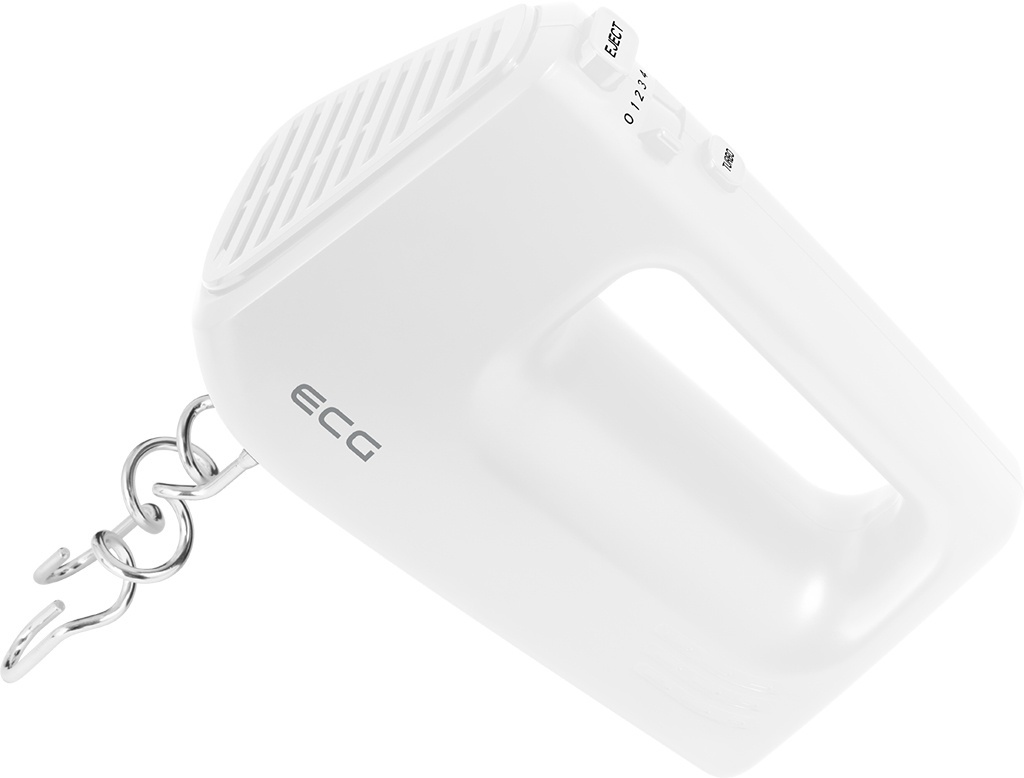 Mixer de mana ECG RS 440 White Lite, 400 W, 5 viteze, functie TURBO, 2 teluri si 2 carlige, alb - imagine 5