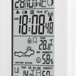 Statie meteo interior-exterior ECG MS 100 White, senzor extern fara fir, LCD, ceas, alarma