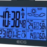 Statie meteo interior-exterior ECG MS 200 Grey, senzor extern fara fir, LCD, ceas, alarma