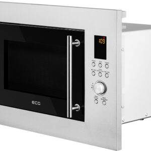 Cuptor cu microunde incorporabil ECG MTD 2390 VGSS, 23 L, interior din inox, 8 programe automate, 900 W + 1000 W