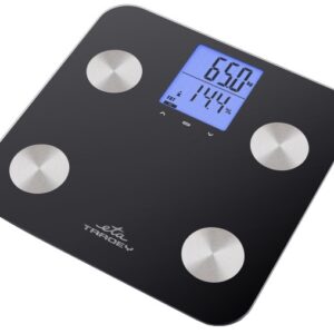 Cantar corporal ETA Tracey 3779 9000, 180 kg, analiza corporala 5 parametri, control tactil, negru