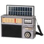 Radio portabil cu incarcare solara, 3 W, Bluetooth, AM