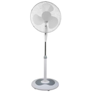 Ventilator cu picior ECG FS 40a RB White, 50 W, 3 viteze, oscilatie, silentios, alb